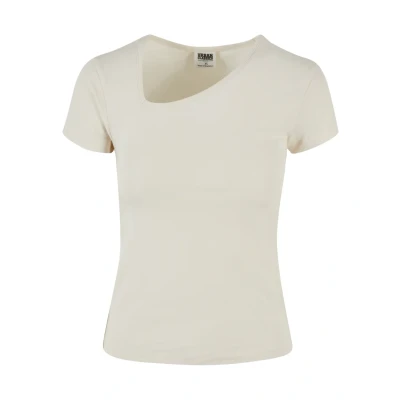 Abbildung von Urban Classics Asymmetric Neckline Tshirt basic, Damen, Größe: 4XL, Whitesand