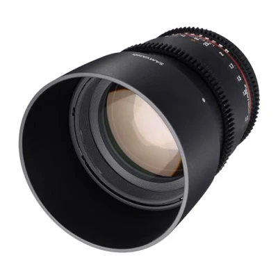 Abbildung von Samyang 85/1,5 Objektiv Video DSLR II Canon EF manueller Fokus Videoobjektiv 0,8 Zahnkranz Gear, Porträtobjektiv schwarz