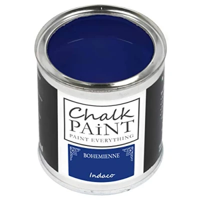 Abbildung von Chalk Paint Everything® Indaco Kreidefarbe Wasserbasis für Alle Oberflächen einfach zu verarbeiten ohne schlechten Geruch Extra Matt (250 ml)