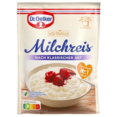 Abbildung von Dr. Oetker Süße Mahlzeit Milchreis nach klassischer Art, 16er Pack Mischung für einen Klassik Milchreis. Eine einfache und schnelle Zwischenmahlzeit