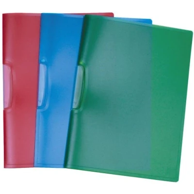 Abbildung von Q Connect KF02134 Diverse Mappen Klemmhefter A4 transluzent blau