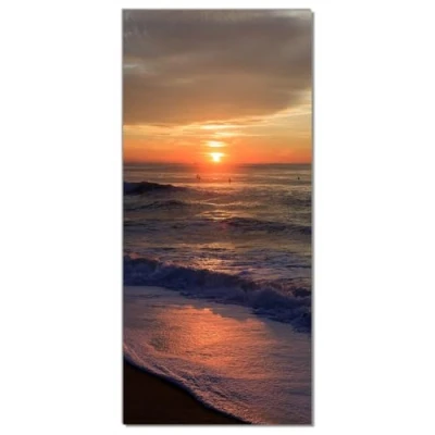 Abbildung von Wallario Selbstklebende Türtapete Sonne über dem Meer Türposter 93 x 205 cm Abwischbar, rückstandsfrei zu entfernen