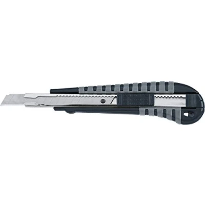 Abbildung von KWB Cuttermesser Mit Abbrechklinge 9mm 15109 (Edelstahl Klingenführung, Schweres Gehäuse Gummierter Und Rutschfester Grifffläche), 9 Mm