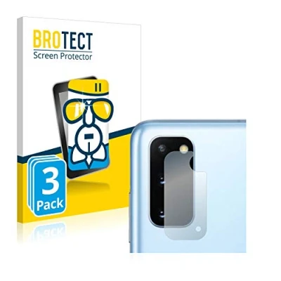 Abbildung von BROTECT Schutzglas für Samsung Galaxy S20 / 5G (Kamera) (3 Stück) Schutzfolie Panzer Folie Glas [Extrem Kratzfest 9H, Anti Fingerprint,