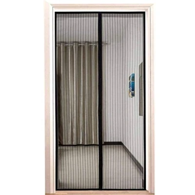 Abbildung von Magnetischer Fliegenvorhang Moskitonetz 110x200cm, Moskitonetz, Auto geschlossen, faltbar, for Türen/Patio Schwarz