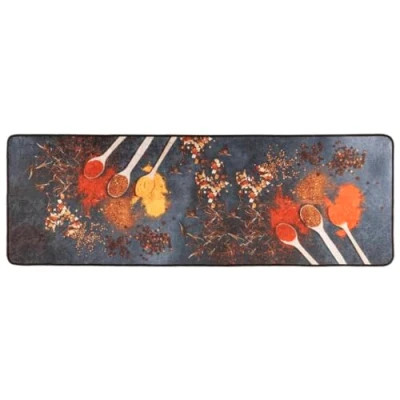 Abbildung von Teppich Küchenteppich Mehrfarbig 60x180 cm Waschbar Rutschfest, vidaXL, Rechteckig