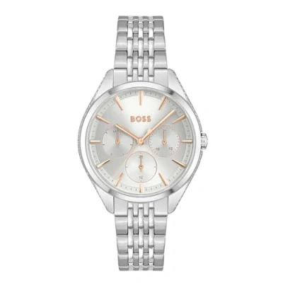 Abbildung von BOSS SAYA Uhr silvercoloured, Damen, Größe: One Size, Silver coloured