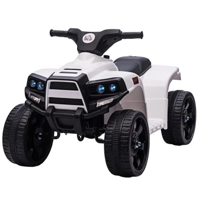 Abbildung von HOMCOM Elektro Kinderquad Elektromotorrad mit 2 Scheinwerfer Elektroquad PP Stahl Schwarz+Weiß, Belastbarkeit 25 kg, (1 tlg), 65B x 40T 43H cm