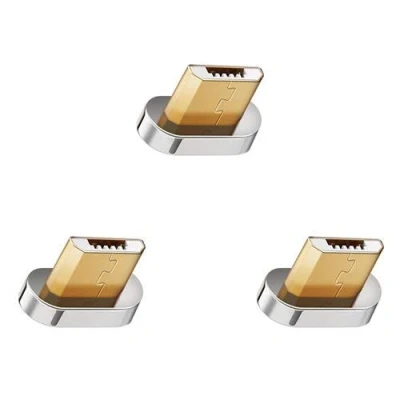 Abbildung von [i!®] 3X Micro USB Adapter für Premium Nylon Magnet Ladekabel Datenkabel [3X Stecker]