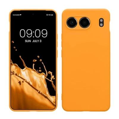 Abbildung von kwmobile Handyhülle kompatibel mit OnePlus Nord 4 5G Hülle Handy Case aus weichem Silikon in Fruity Orange