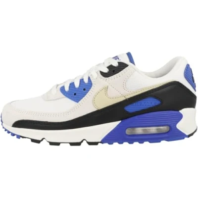 Abbildung von Nike Sportswear AIR MAX 90 PRM Sneaker low, Herren, Größe: 44.5, White/khaki/racer blue/black/phantom Leder/synthetik