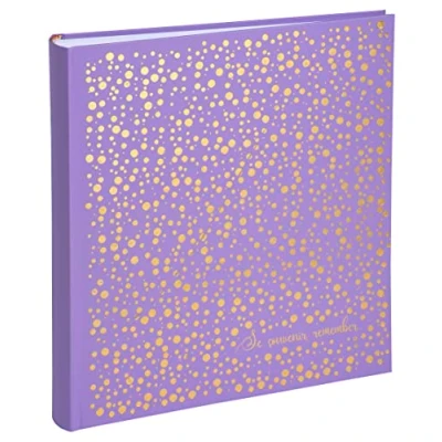 Abbildung von Exacompta 16151E Fotoalbum PLUM&#039; 300 Fotos 60 weiße Seiten im Format 29 x 32 cm Einband aus türkisgrünem Kunstleder Prägung mit goldenen Punkten und Schriftzug