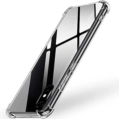 Abbildung von OcioDual TPU Schutzhülle Kompatibel mit Xiaomi Redmi 9A/9AT Gerundete Kanten Rückseite Case Hülle Tasche Antishock Bumper