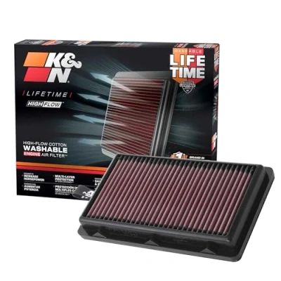 Abbildung von K&amp;N Motorluftfilter: Wiederverwendbar, alle 75.000 Meilen reinigen, waschbar, Ersatz Autoluftfilter: Kompatibel mit 20202022 HYUNDAI, KIA (Sonata, Santa Fe, Cruz, Tucson, K5, Sorento) 335108
