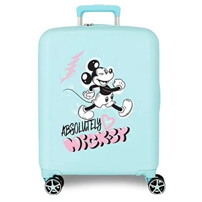 Abbildung von Disney Mickey Friendly Türkis Kabinenkoffer 40x55x20 cm Starres ABS Integriertes TSA Schloss 38,4 l 2,82 kg 4 Doppelrollen Handgepäck