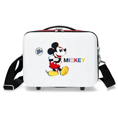 Abbildung von Disney Mickey 3D Weißer anpassbarer Kulturbeutel, 29 x 21 15 cm, starres ABS, 9,14 l, 0,8 kg