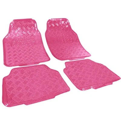 Abbildung von eSituro Universal Fußmatten Automatten Aluminium ALU Chorm Look Rosa SCM0068