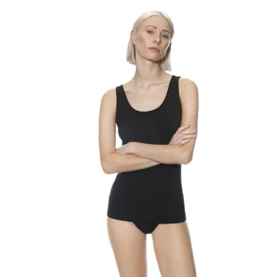 Abbildung von mey Serie Comfort Unterhemd/shirt, Damen, Größe: Large, Schwarz