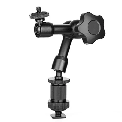 Abbildung von ChromLives 7&quot; Magischer Arm Artikulieren Reibungsarm Einstellbare Blitzschuhhalterung 1/4 Zoll Stativschraube kompatibel mit DSLR Kamera Rig LCD/DV Monitor/Blitzlicht/Mikrofon