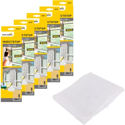 Abbildung von SCHELLENBERG Fliegengitter Gewebe &quot;Maxi 50324&quot;, Insektenschutz ohne Befestigung 150 x 300 cm, weiß, 50324