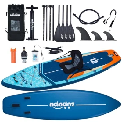 Abbildung von Zupapa 366cm Aufblasbare SUP Board Set Stand Up Paddle mit Kajak Sitz Komplettes Zubehör