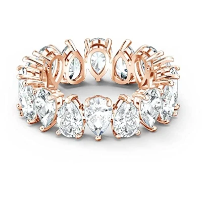 Abbildung von Swarovski Vittore PEAR Ring Rose goldcoloured, Damen, Größe: 50, gold coloured