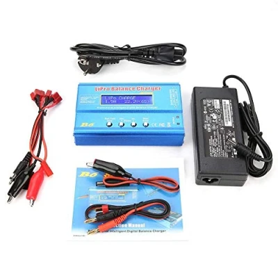 Abbildung von Fafeicy B6 80W Digital LCD Balance Ladegerät, für parallelen Laden von LiPo NiMH RC Akku, mit Eingangsspannungsüberwachung, Unterstützung des Systems A 123 (Li Fe) der nächsten Generation (EU Plug)