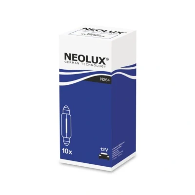 Abbildung von NEOLUX N264 Glühlampe, Kennzeichenleuchte 12 10 47 Sockelglühlampe SV8.5 8 FORD: Focus 2 Kombi, FIESTA 5, OPEL: Astra H Caravan, Signum CC