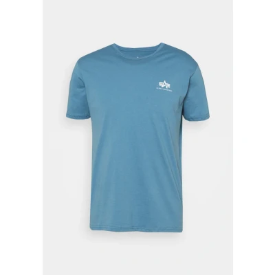 Abbildung von Alpha Industries Herren Basic T Small Logo Shirt, Blickdicht, Airforce Blue, L