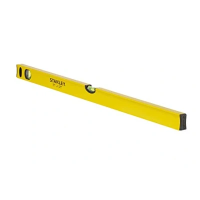Abbildung von Stanley Wasserwaage Klassik (80 cm Länge, horizontale/vertikale Libelle, Schockabsorber, Genauigkeit ±0.5mm/m) STHT1 43104