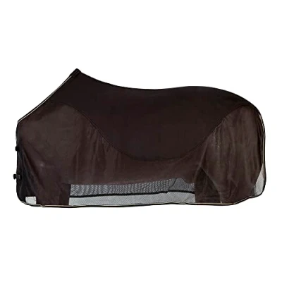 Abbildung von PFIFF 100489 Fliegendecke mit Fleeceeinsatz Pferdedecke Fliegenschutz Weidedecke, Schwarz, 135 cm
