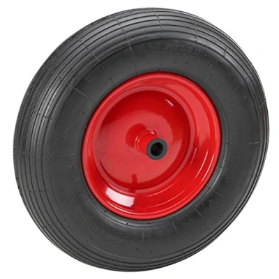 Abbildung von Metafranc Ersatzrad Typ 4.80 / 4.00 8 100 kg Tragkraft Rollenlager, Vollgummi Rad für Schubkarren Komplettrad mit Felge