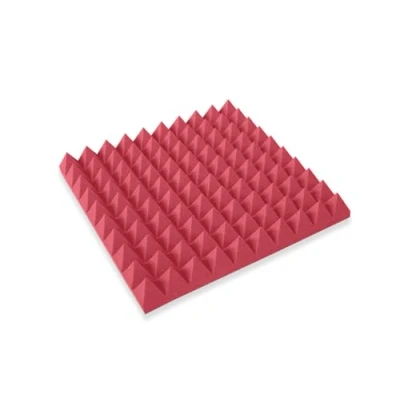 Abbildung von Akustikplatten Pyramiden 50x50x5 cm akustische Schaumstoffplatten Schallschutzmatte Schallschutz Wandpaneele Akustikschaumstoff Grün Orange Rot Graphit Akustikpaneel (Rot)