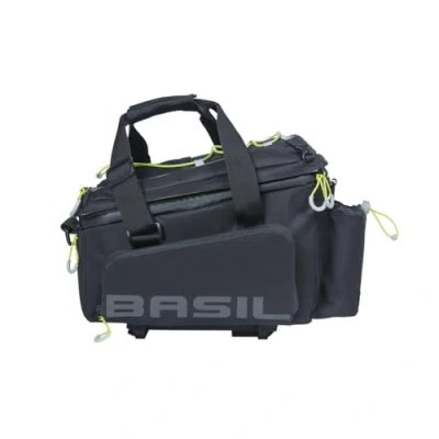 Abbildung von Basil Miles Gepäckträgertasche XL Pro MIK 9 36L, Schwarz, Wasserdicht, Inkl. abschließbarem System, Ideal für Lange Touren