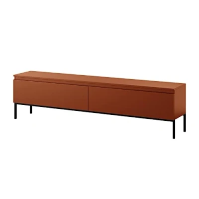 Abbildung von Selsey TV Schrank Board Sideboard Fernsehtisch Fernsehschrank Mit Schränken 175 cm Schwarze Beine Ziegelrot Bemmi