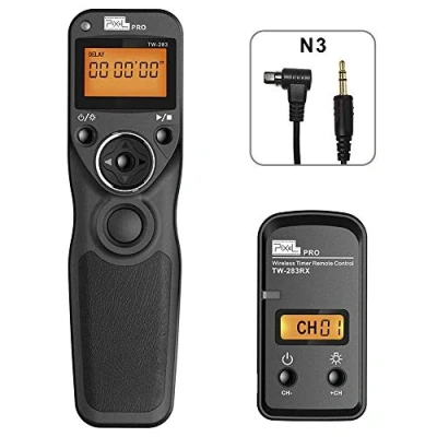 Abbildung von PIXEL TW 283 N3 Fernauslöser Kabelausloeser Drahtauslöser Camcorder Fernbedienungen Kompatibel für Canon 5D Mark IV, 5DS, 5DS R, 5D, 6D, 7D, 50D, 40D, 30D, 20D, D60, D30, EOS 1V, 3 R5