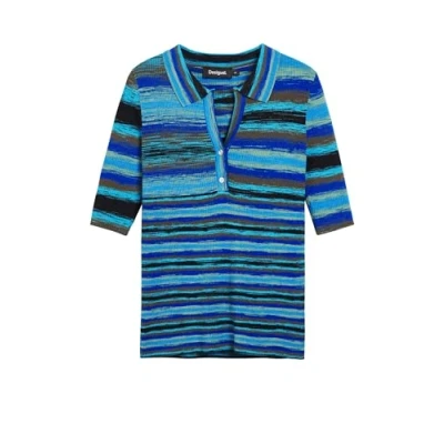 Abbildung von Desigual Tshirt print, Damen, Größe: Small, Blue