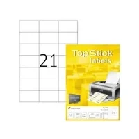 Abbildung von TopStick Universal Etiketten Papier weiß selbstklebend 70x42,3mm 100 B