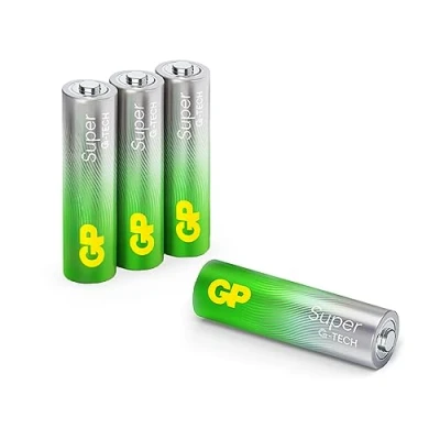 Abbildung von GP Super Alkaline Batterien AA Mignon, LR06, 1,5V, 4 Stück, ideal für Die Stromversorgung von Geräten des täglichen Bedarfs Neue G TECH Technologie