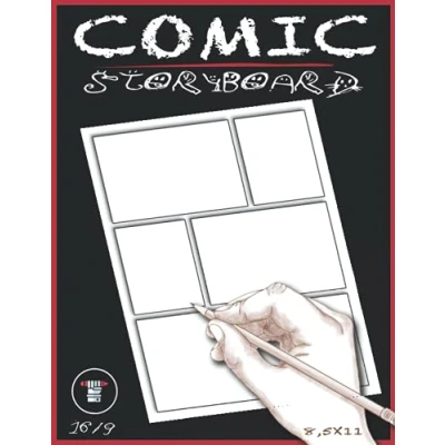 Abbildung von Comic Storyboard Sketchbook 8.5 x 11 Inch 100 Pages (US Letter, A4) (Storyboard Templates)