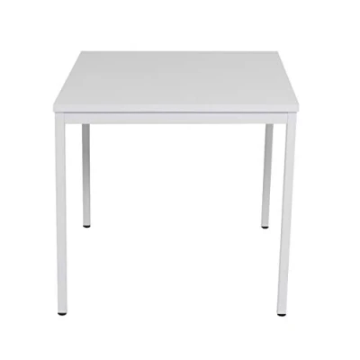 Abbildung von furni24 Schreibtisch Stahl 80x80x75cm, Grau, TÜV/GS Einfache Montage, Arbeitstisch, Bürotisch, Küchentisch, Esstisch, Druckertisch Büro Möbel Arbeitszimmer Computertisch Gaming Tisch Mehrzwecktisch