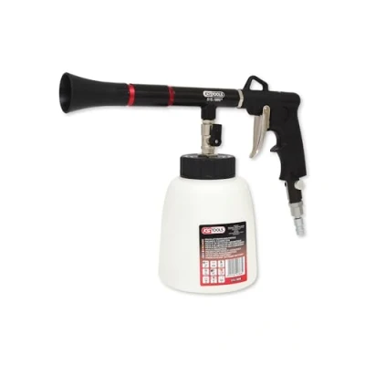 Abbildung von KS Tools Druckluft Reinigungspistole 515.1980 1L I Soda inkl. 360 drehbarem und 30 abwinkelbarem Kugelgelenk Stecknippel