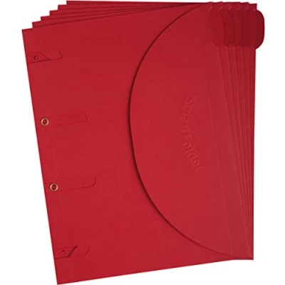 Abbildung von Smartfolder Rot Packung mit 6 Aufbewahrungstaschen Format A4