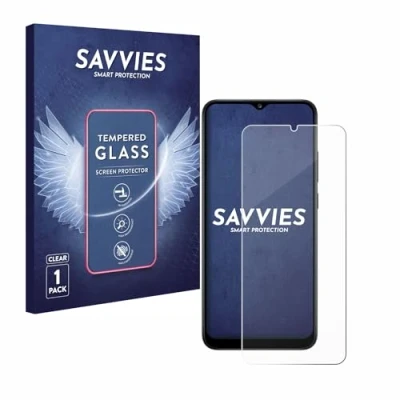 Abbildung von Savvies Panzer Schutz Glas für Samsung Galaxy A02s 9H Hartglas, Anti Fingerprint, Displayschutz