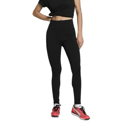 Abbildung von Puma HER Hochgeschnittene Leggings Damen Mit Plain Black Größe: M
