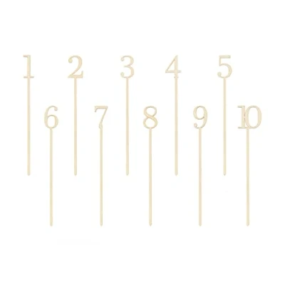 Abbildung von Tischnummern Zahlen 1 10 10er Set 25cm Holz Tortendeko Kuchendeko Zahl Tortenstecker Hochzeit