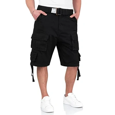 Abbildung von Surplus Raw Vintage Division Herren Cargo Shorts, schwarz, 4XL