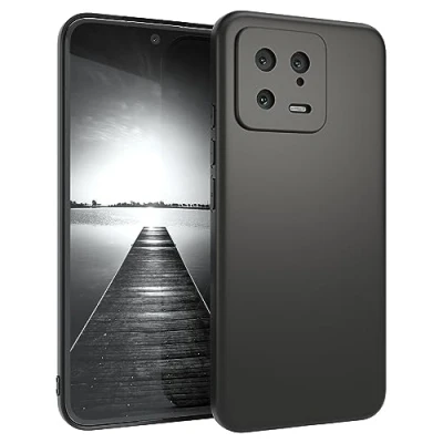 Abbildung von EAZY CASE Silikon Hülle kompatibel mit Xiaomi 13 stoßfestes Abdeckung, Handyhülle, [Schlank, weich, flexibel], Matt Power, Unzerstörbare Sturzfestigkeit in Schwarz