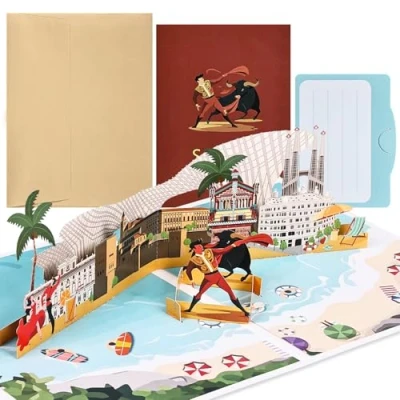 Abbildung von Joyoldelf Spanien Pop Up Karte 3D Reisegutschein Geschenkkarte für Reise oder Flitterwochen, Gutscheinkarte, Gutschein zum Geburtstag, Geschenk Urlaub