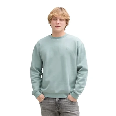 Abbildung von TOM Tailor Denim CREW NECK Sweatshirt, Herren, Größe: Large, Light ice blue